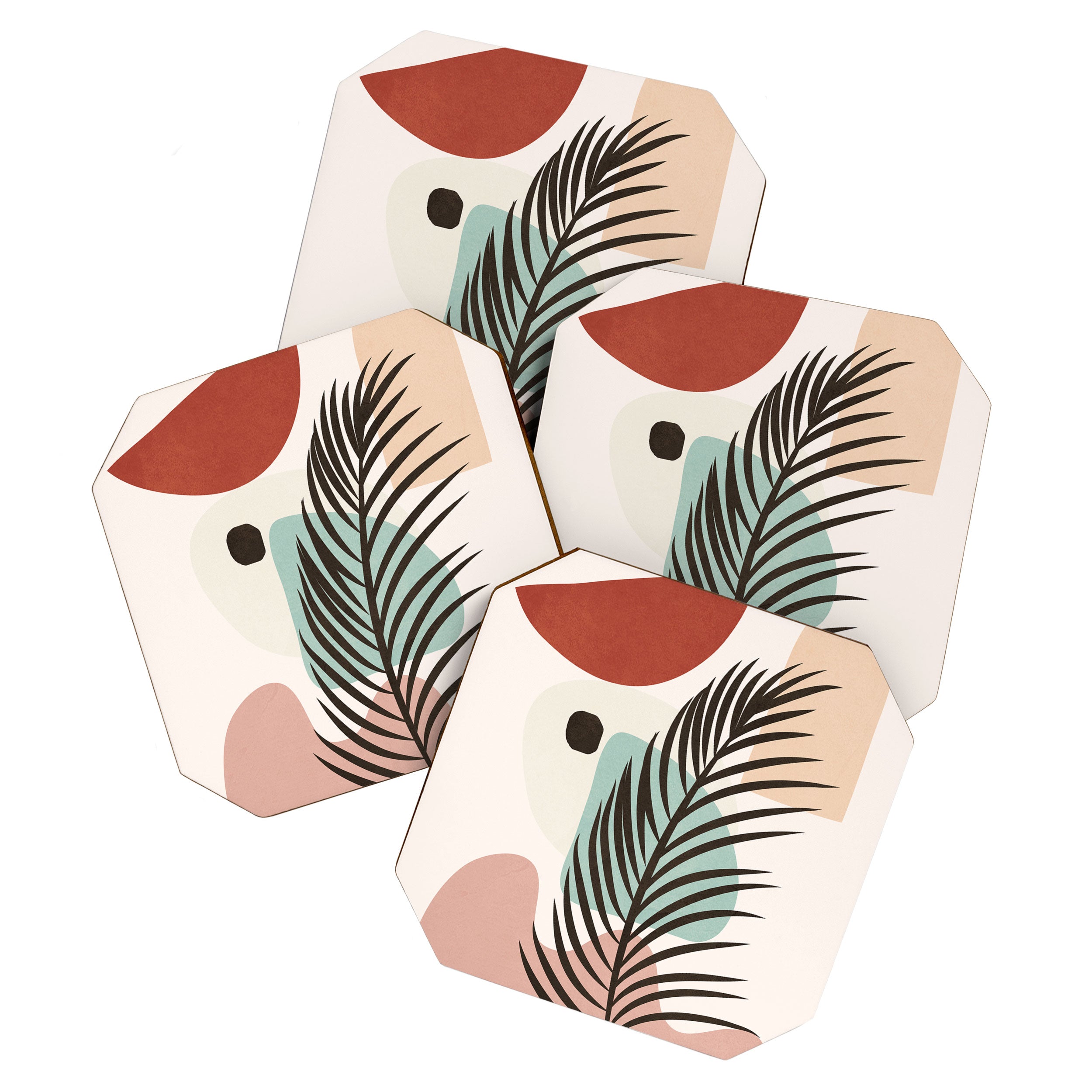 Leaf Design 02 Coaster Gallery Image 1