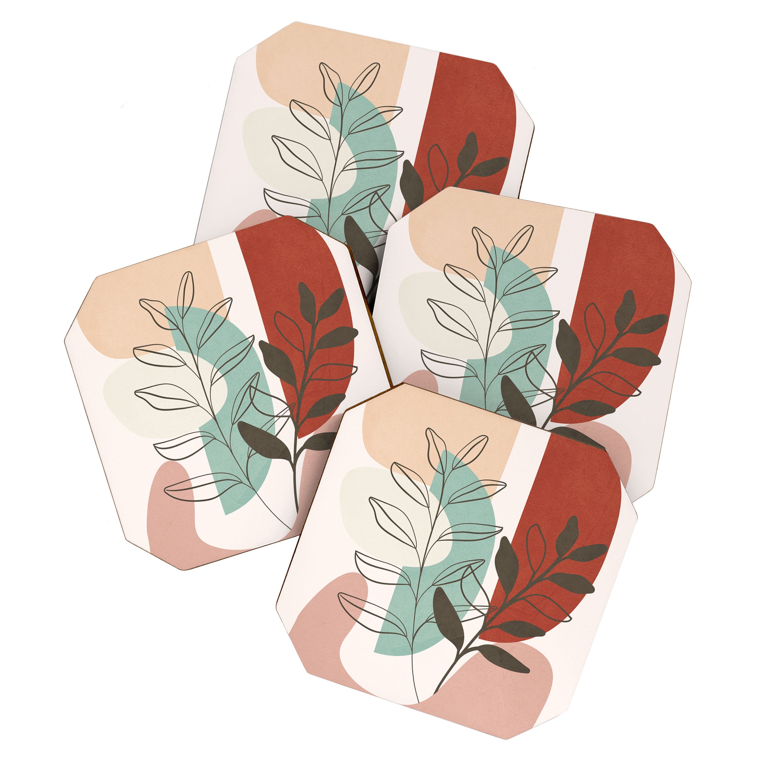 Leaf Design 06 Coaster Gallery Image 1