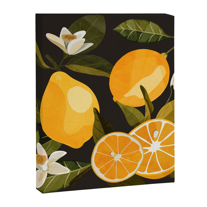 Lemons Botanical Art 1 Canvas Print Gallery Image 1