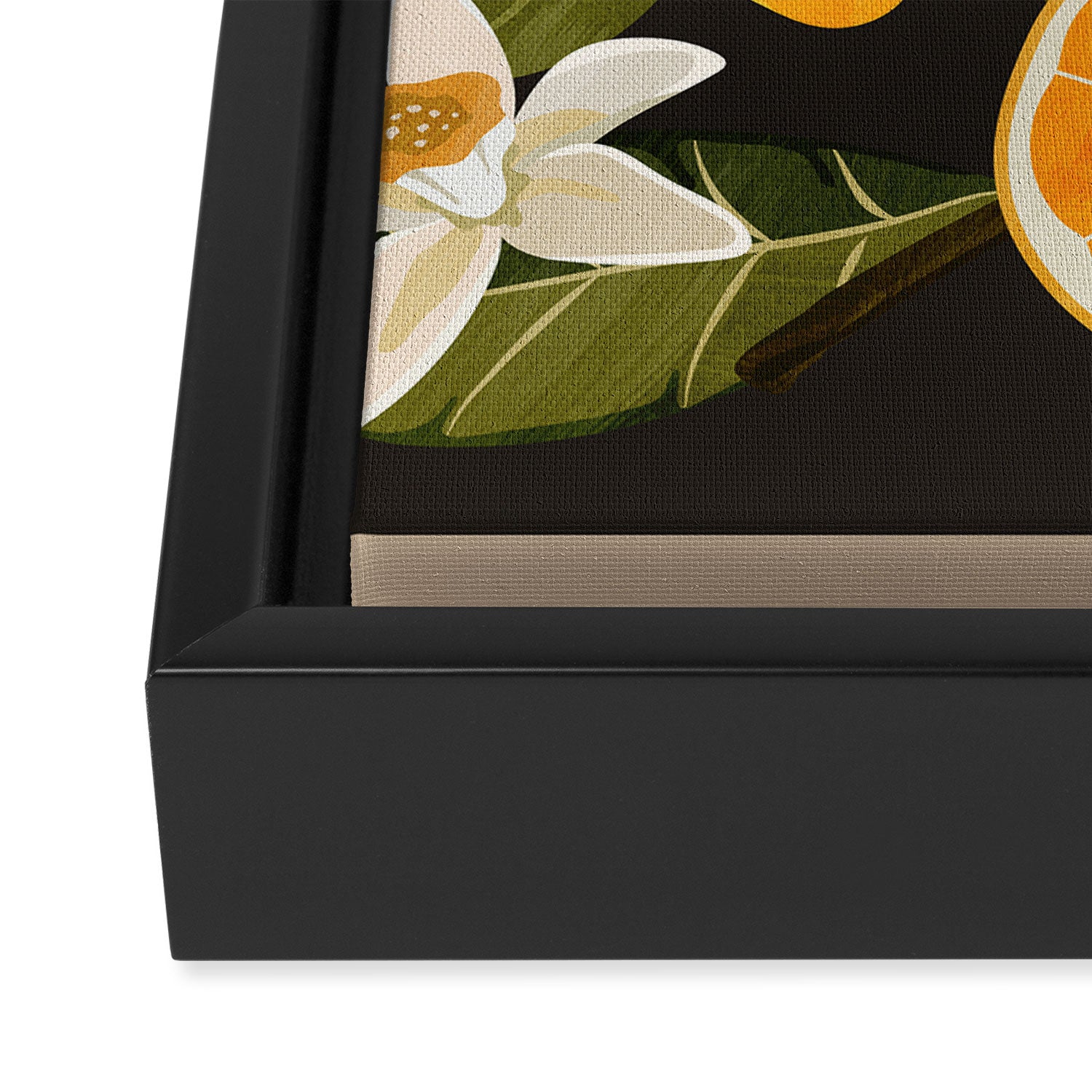 Lemons Botanical Art 1 Framed Canvas Print Gallery Image 3