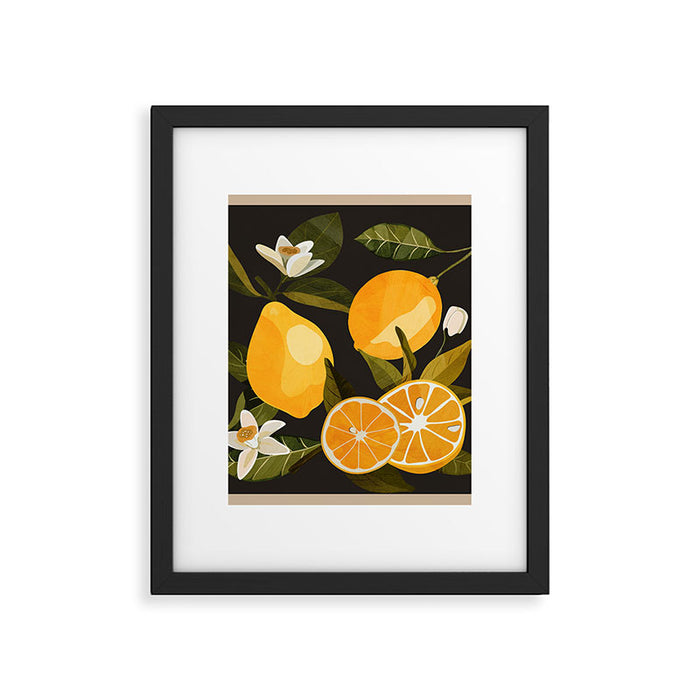 Lemons Botanical Art 1 Framed Art Print Gallery Image 1