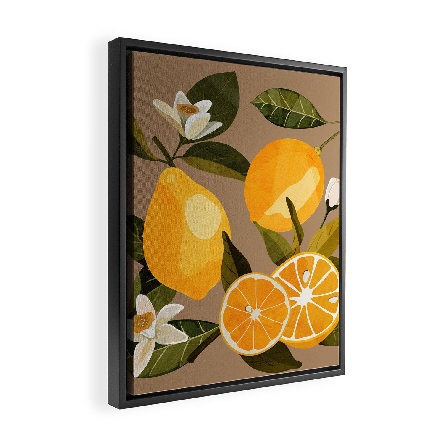 Lemons Botanical Art 2 Framed Canvas Print Gallery Image 2