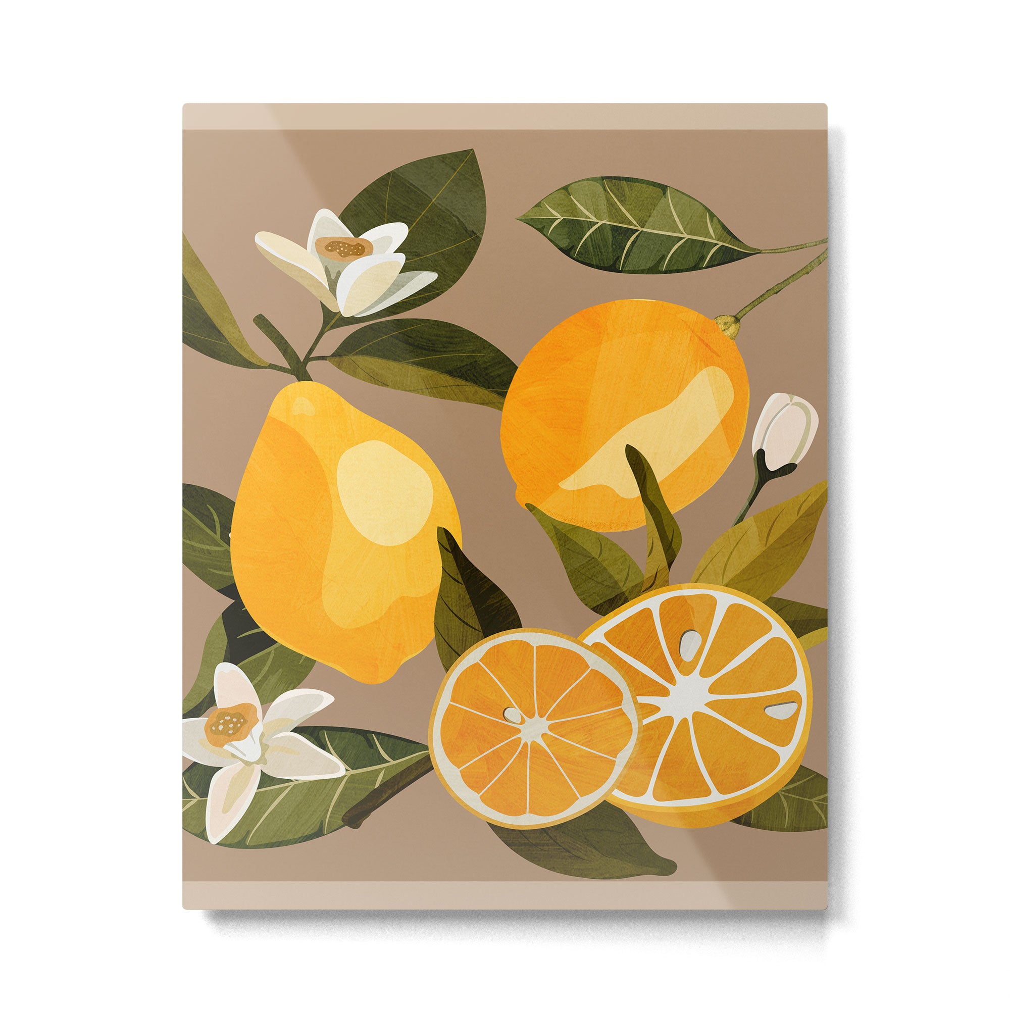 Lemons Botanical Art 2 Metal Print Gallery Image 6