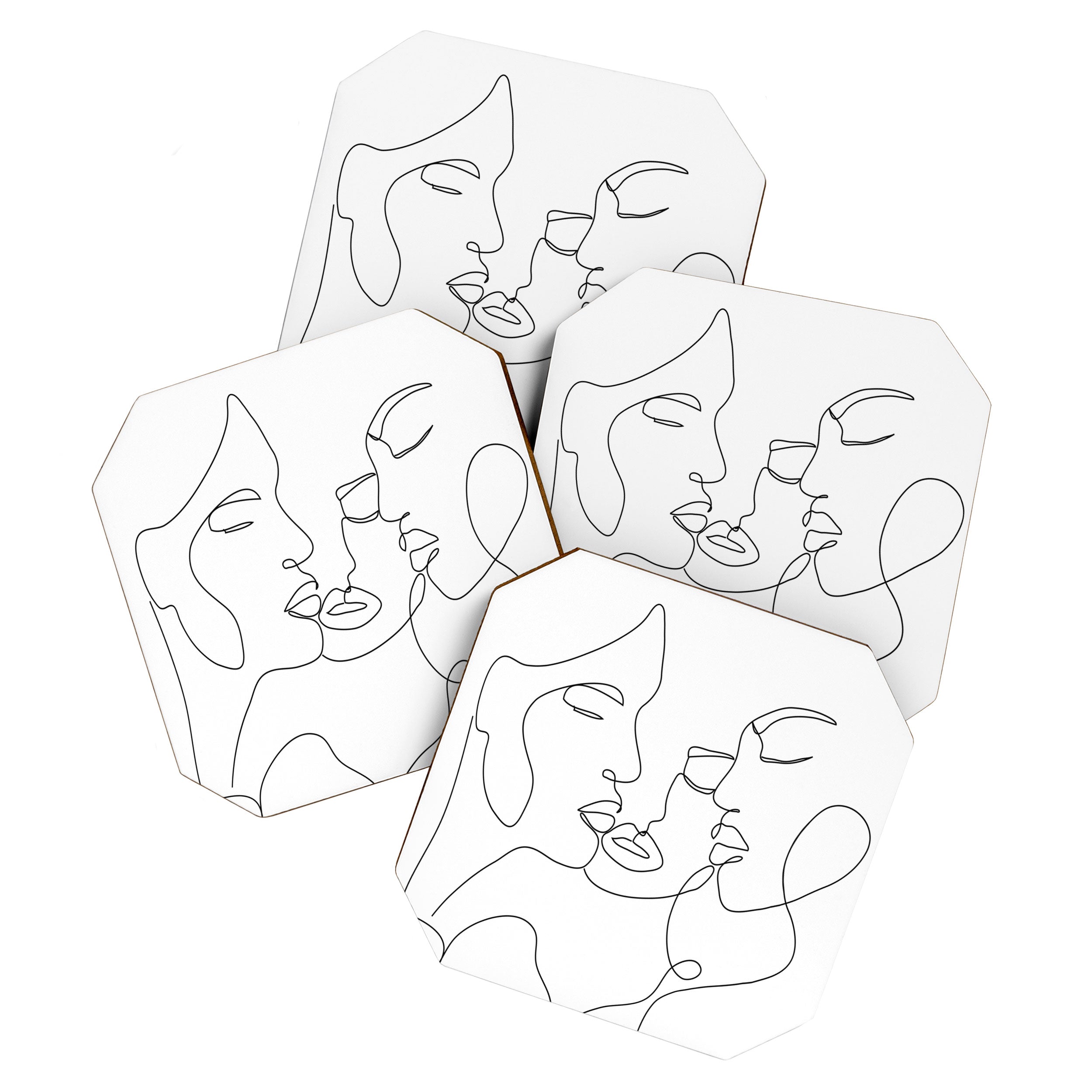 Line Faces 01  Coaster Gallery Image 1