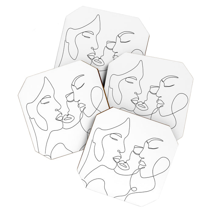 Line Faces 01  Coaster Gallery Image 1