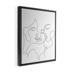 Line Faces 01  Framed Canvas Print Gallery Image 2