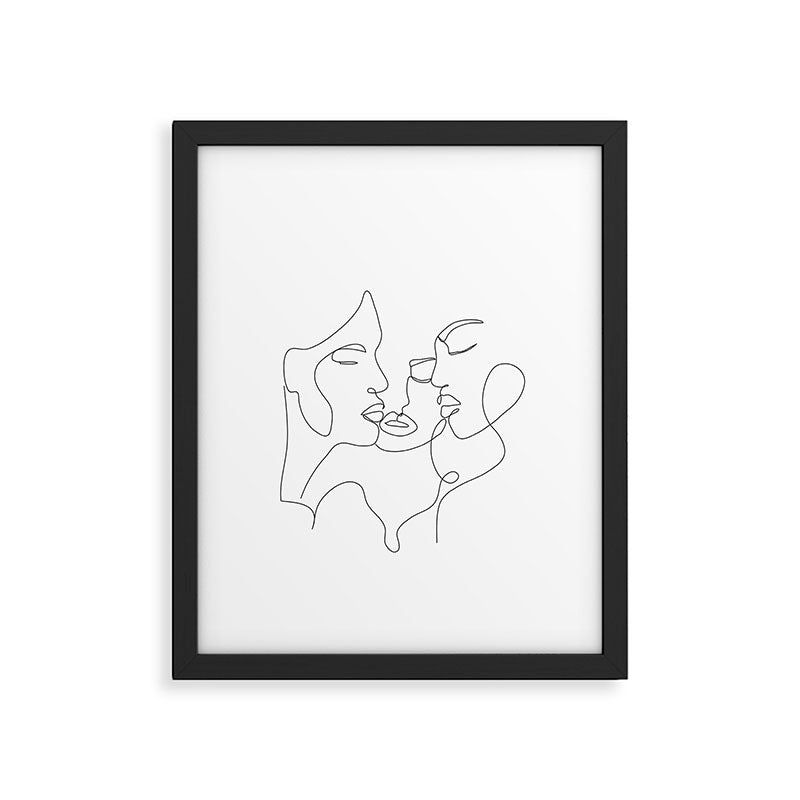 Line Faces 01  Framed Art Print Gallery Image 6