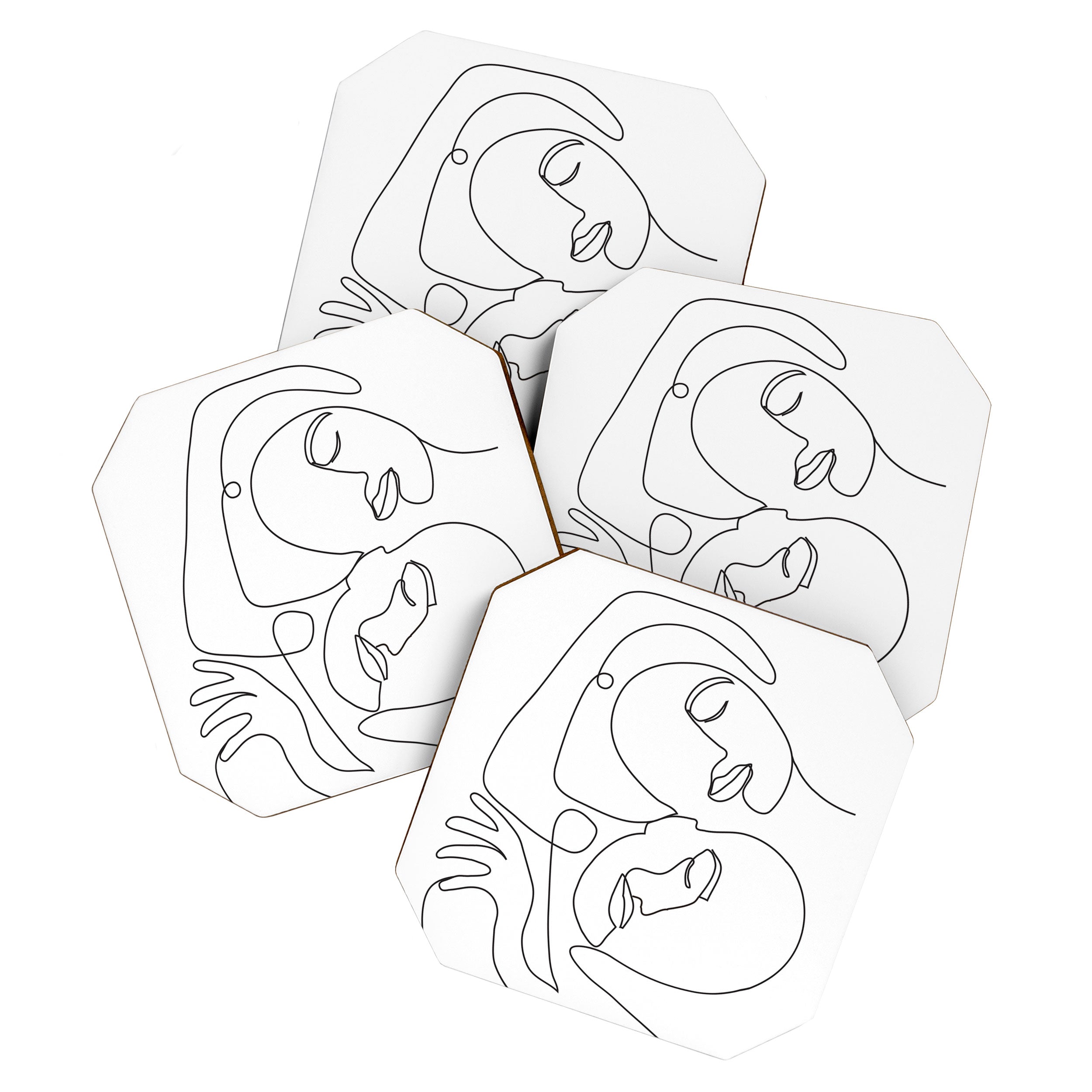 Line Faces 03 Coaster Gallery Image 1