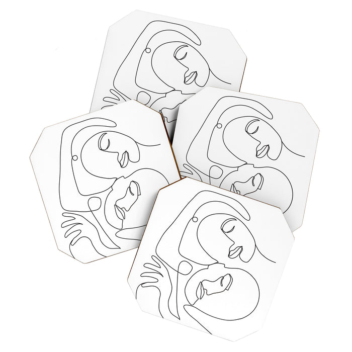 Line Faces 03 Coaster Gallery Image 1