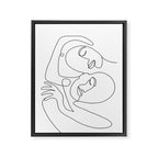 Line Faces 03 Framed Canvas Print Gallery Image 6