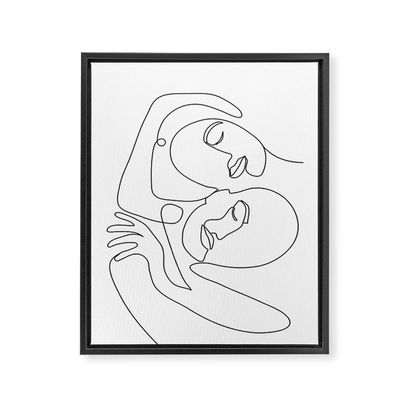 Line Faces 03 Framed Canvas Print Gallery Image 6