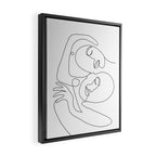 Line Faces 03 Framed Canvas Print Gallery Image 2