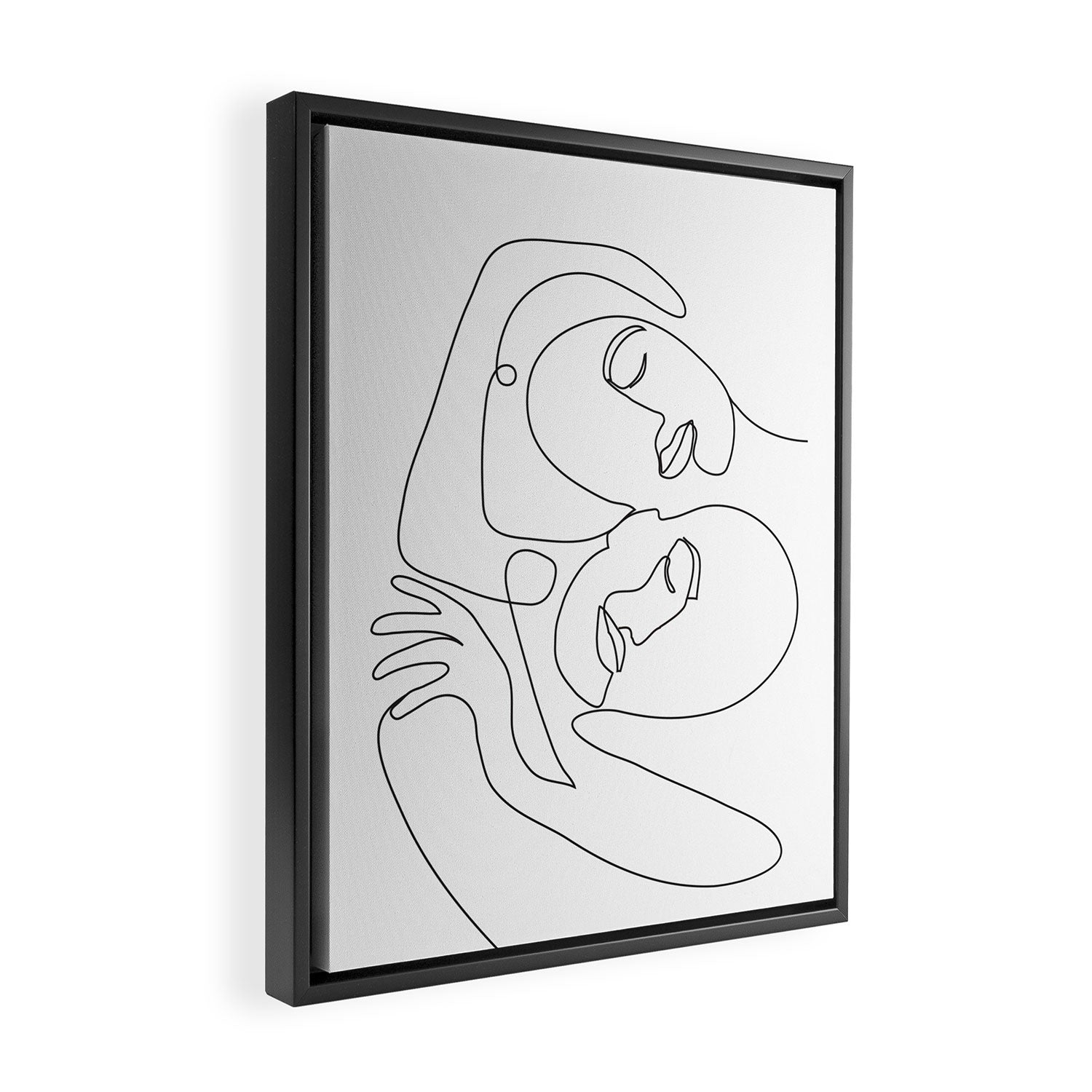 Line Faces 03 Framed Canvas Print Gallery Image 2