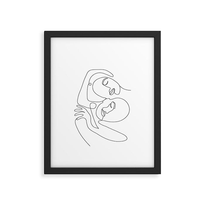 Line Faces 03 Framed Art Print Gallery Image 1