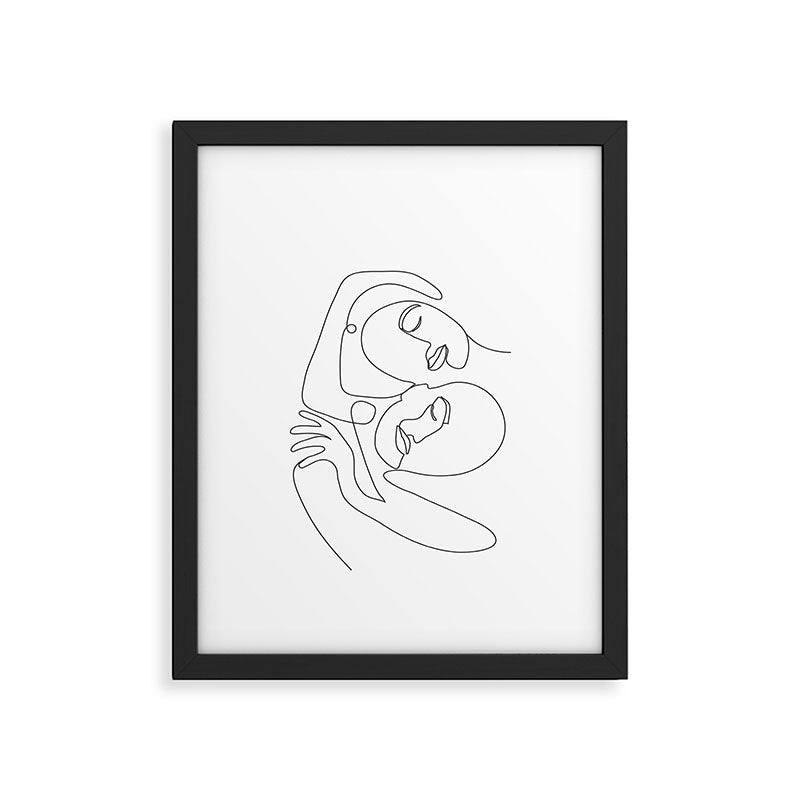 Line Faces 03 Framed Art Print Gallery Image 4