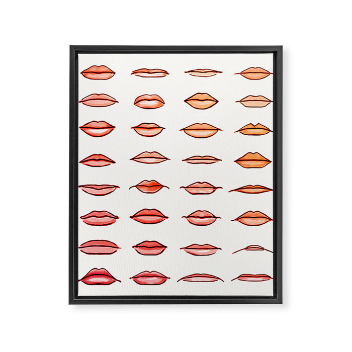 Lips II Framed Canvas Print Gallery Image 1