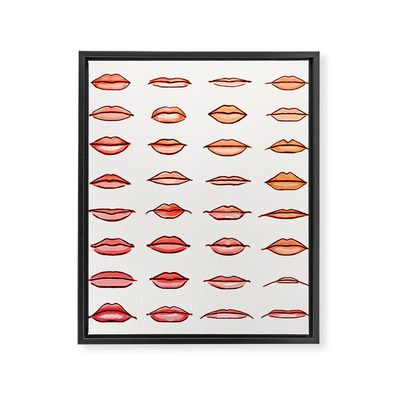 Lips II Framed Canvas Print Gallery Image 8