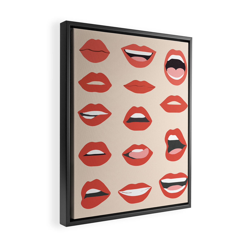 Lips III Framed Canvas Print Gallery Image 2