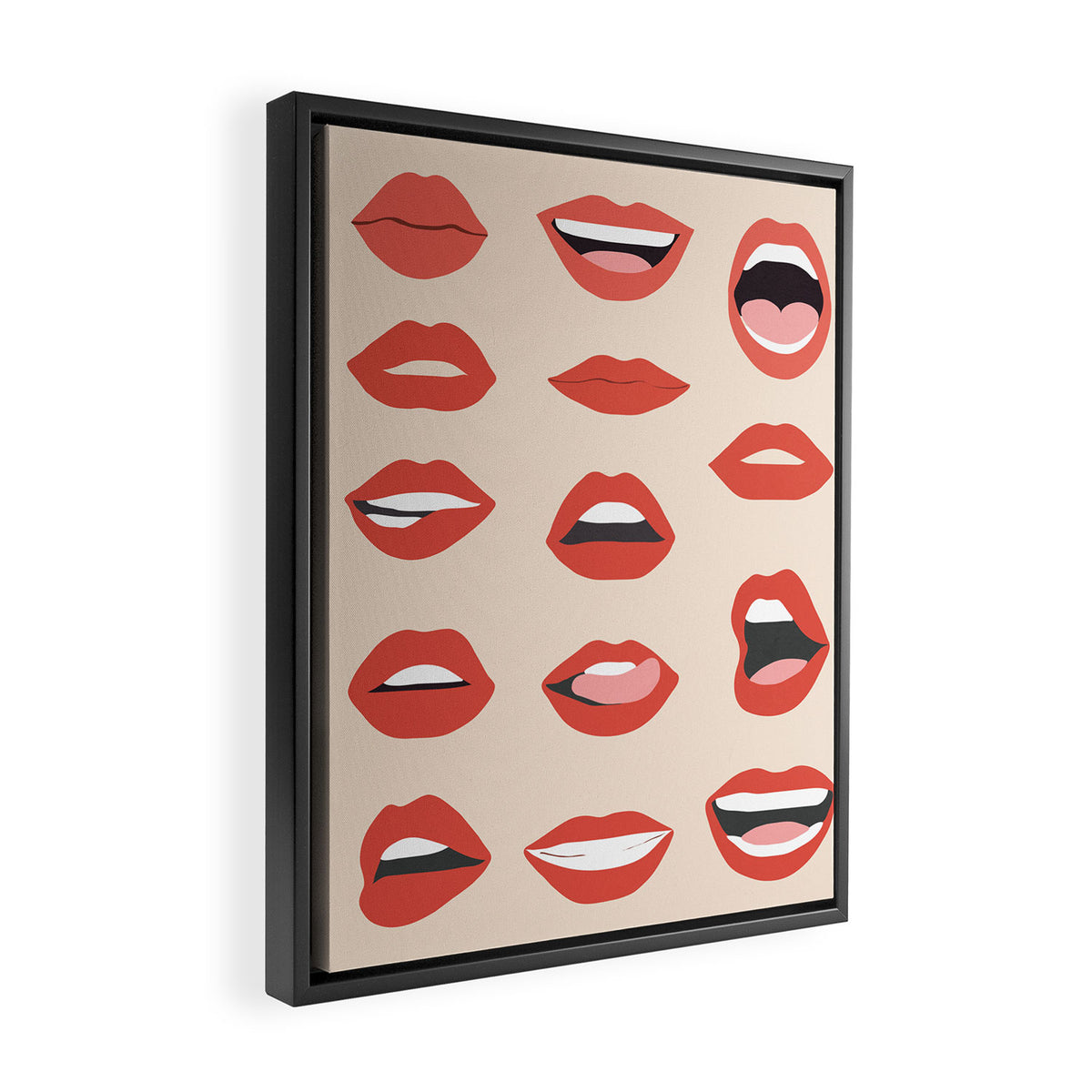 Lips III Framed Canvas Print Gallery Image 2