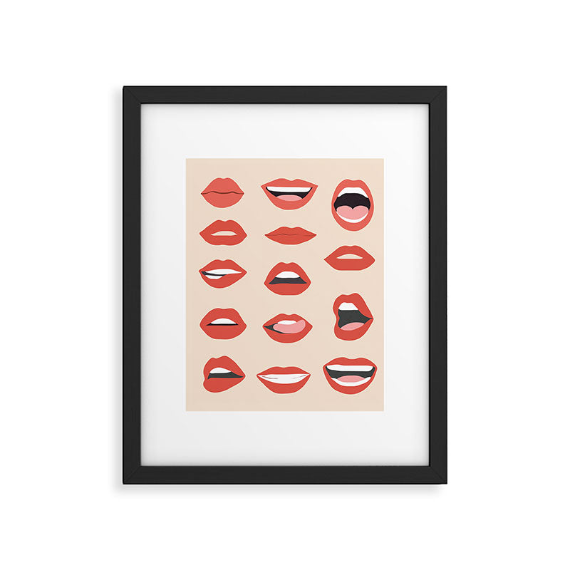 Lips III Framed Art Print Gallery Image 4