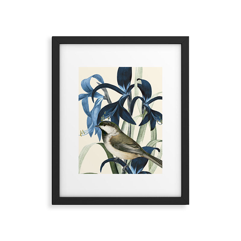 Little Bird and Flowers II Framed Art Print Gallery Image 5