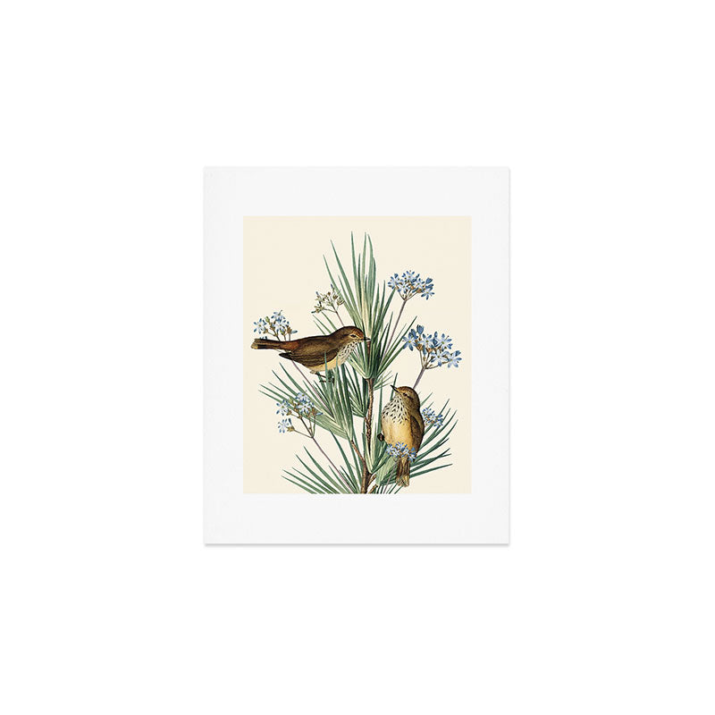 Little Birds and Flowers III Art Print Gallery Image 1