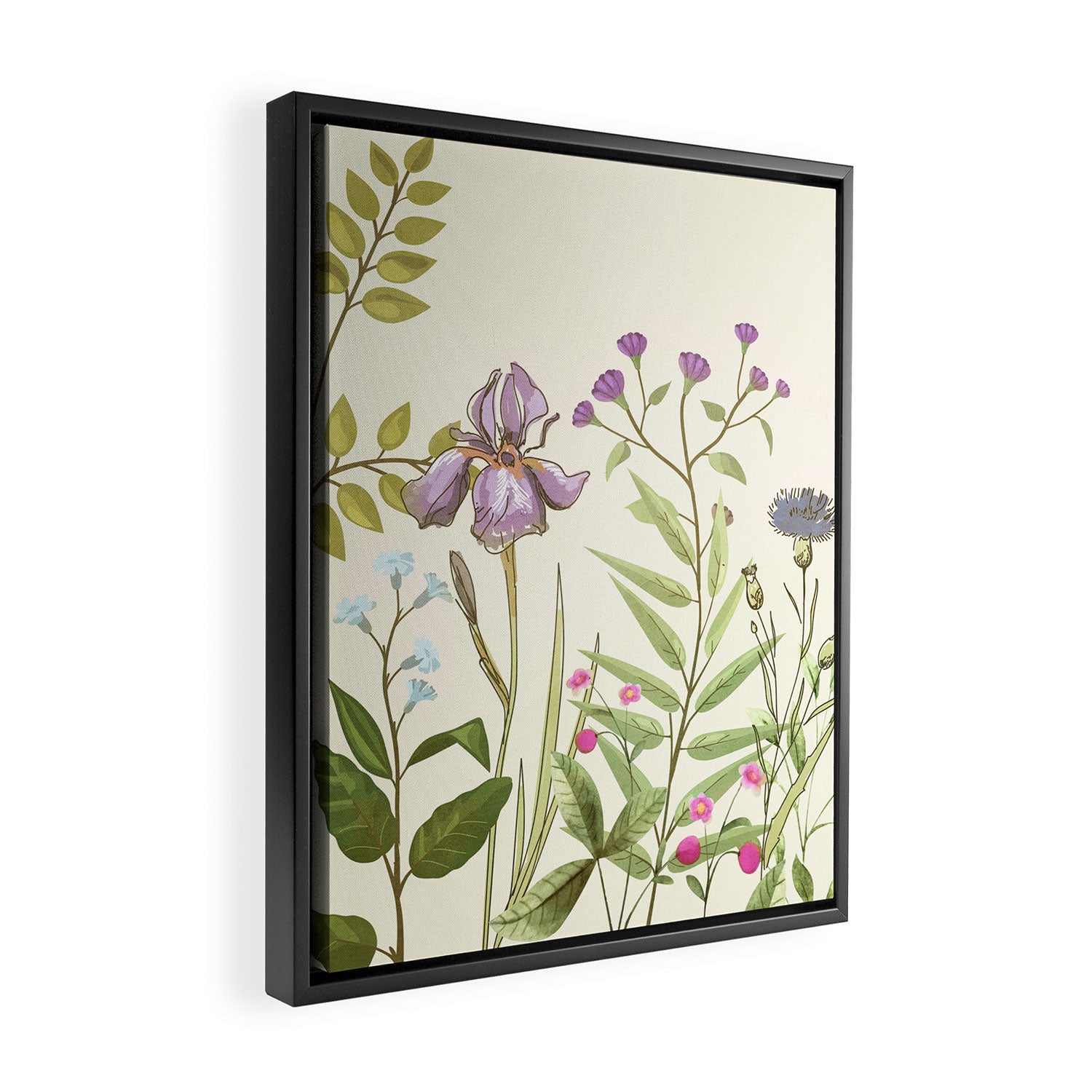 Little Blooming Wildflowers Framed Canvas Print Gallery Image 2