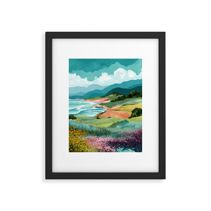 Meadow by the Sea Framed Art Print Gallery Image 5