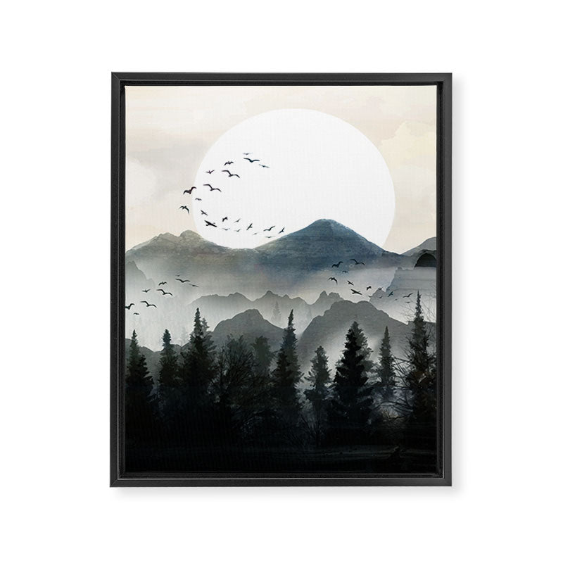 Midnight Forest Framed Canvas Print Gallery Image 3