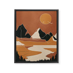 Minimal Abstract Art Landscape 03 Framed Canvas Print Gallery Image 8