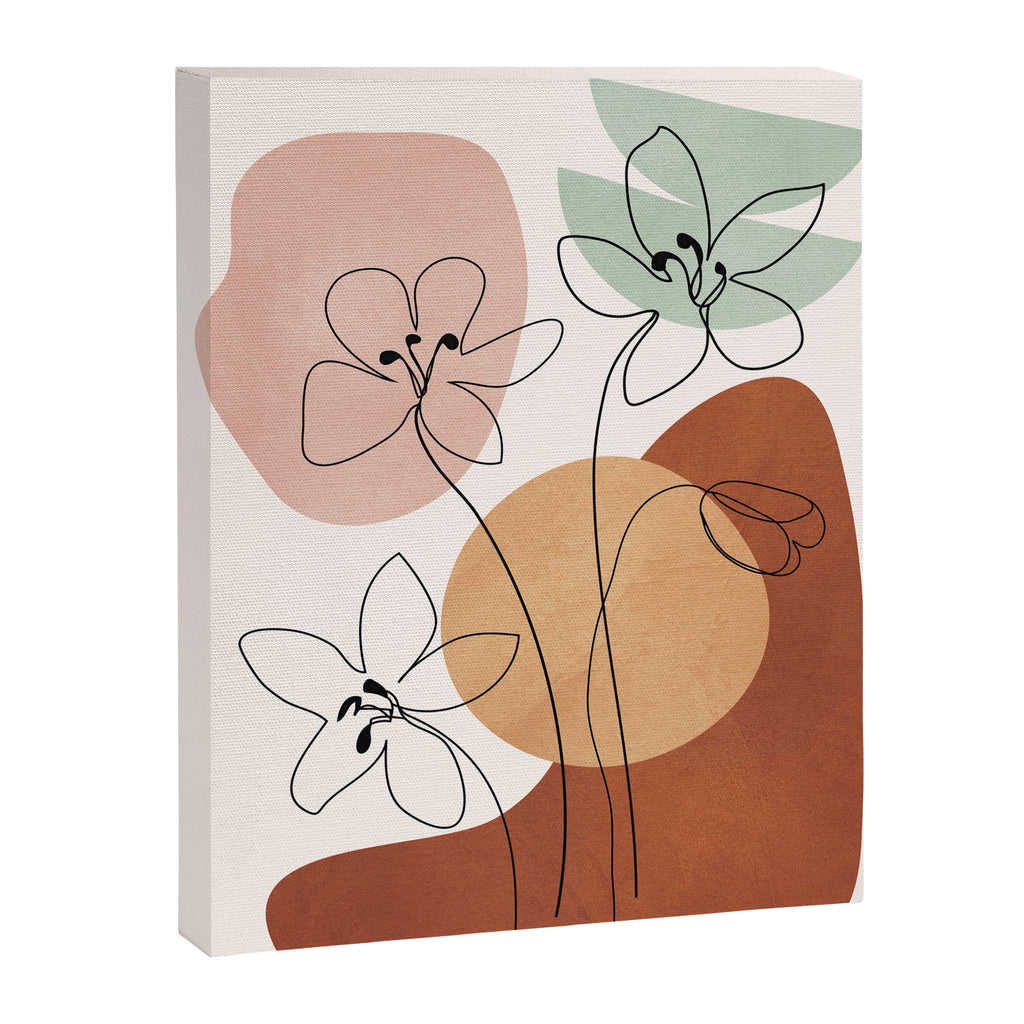 Minimal Abstract Flowers 04 Canvas Print Gallery Image 6