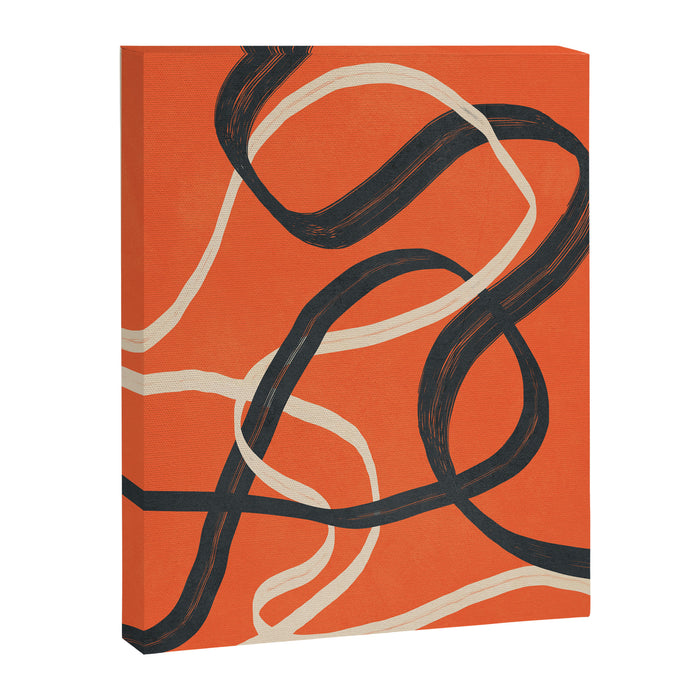 Minimal Abstract Lines Dance 2 Canvas Print Gallery Image 1