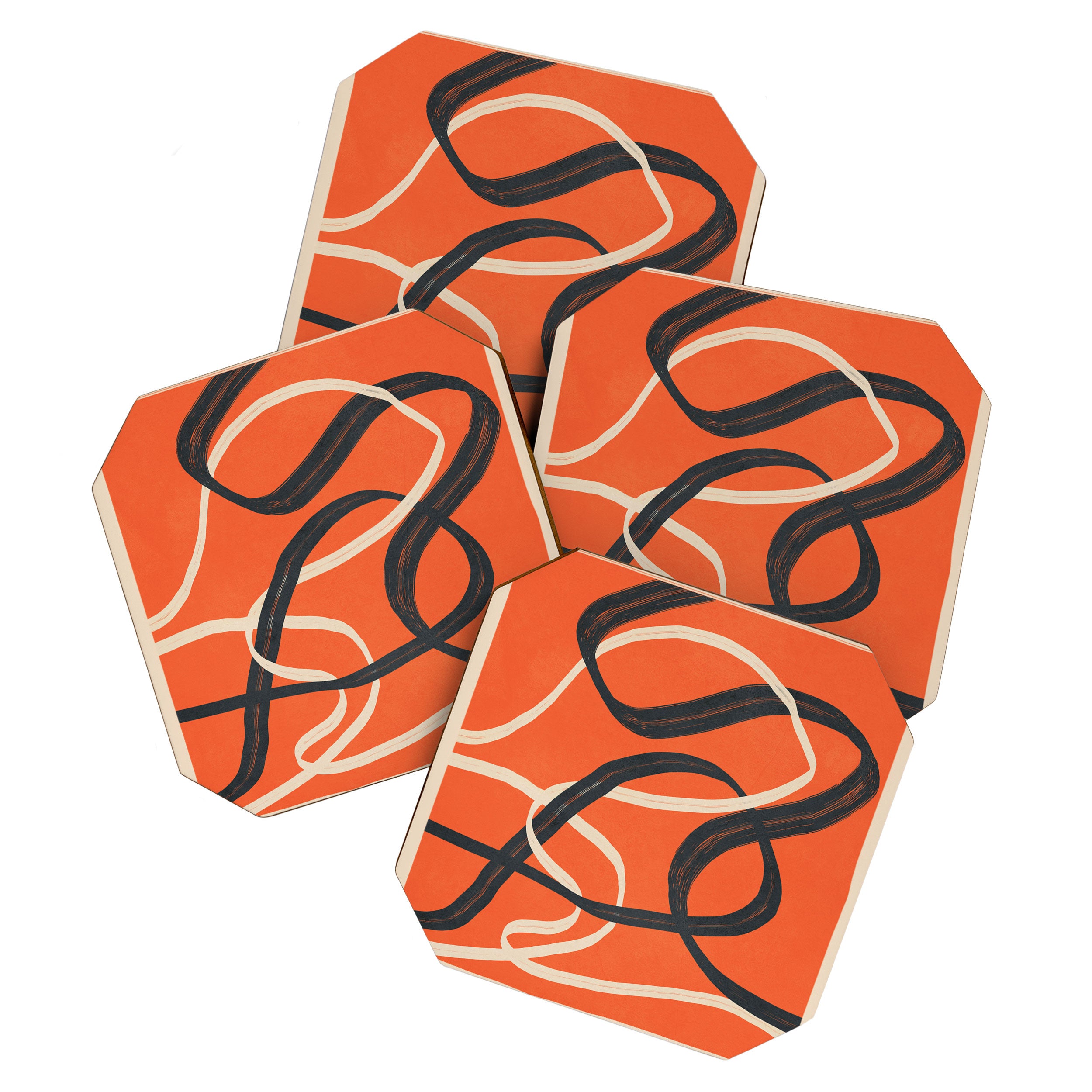 Minimal Abstract Lines Dance 2 Coaster Gallery Image 1