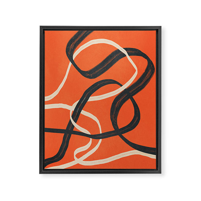 Minimal Abstract Lines Dance 2 Framed Canvas Print Gallery Image 1
