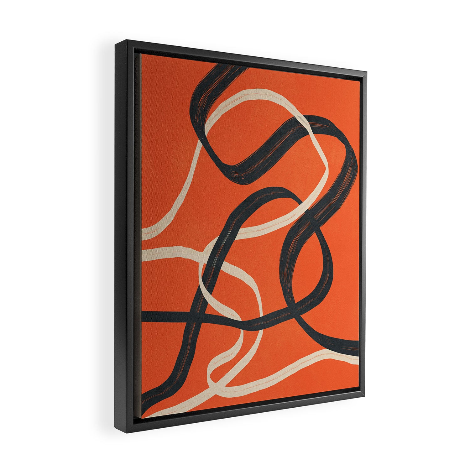 Minimal Abstract Lines Dance 2 Framed Canvas Print Gallery Image 2