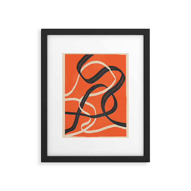 Minimal Abstract Lines Dance 2 Framed Art Print Gallery Image 5