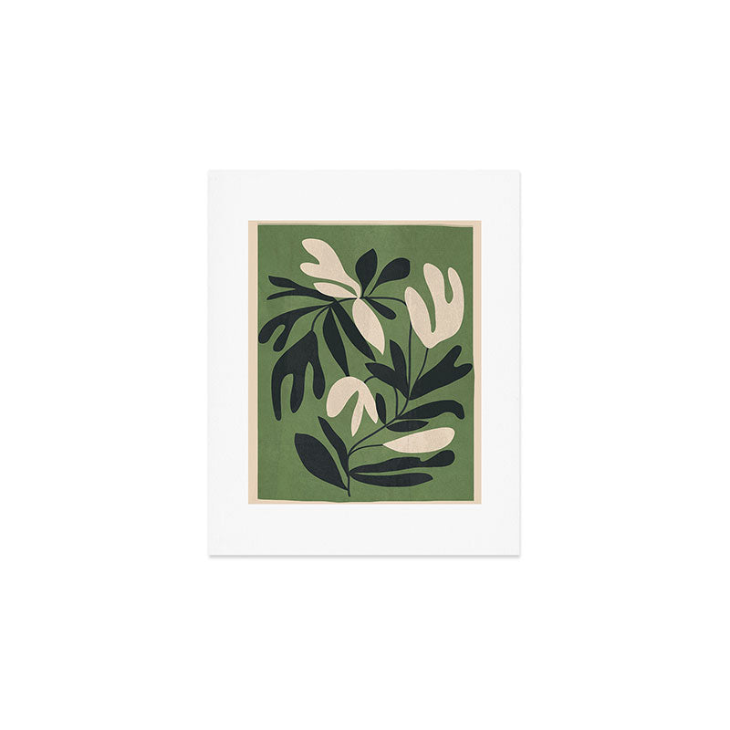 Minimal Abstract Plant Growth Art Print Gallery Image 1