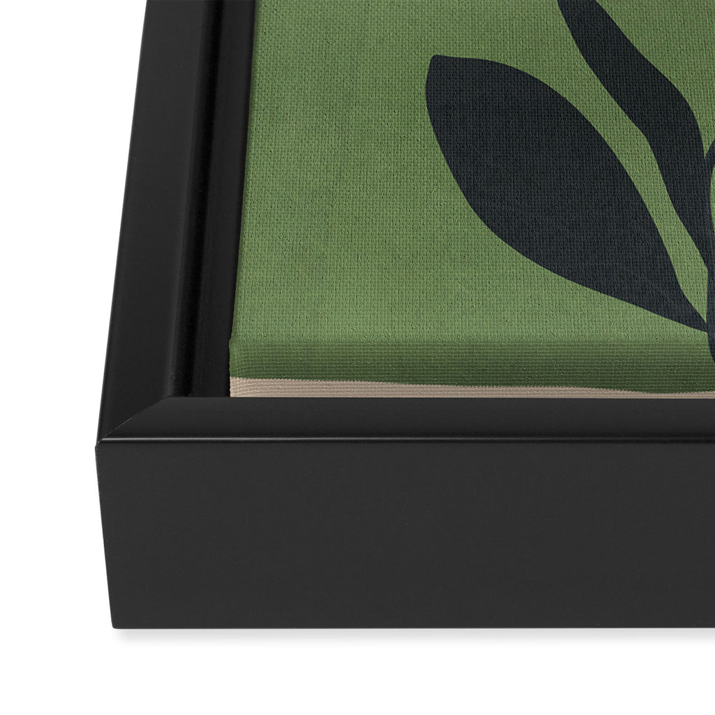 Minimal Abstract Plant Growth Framed Canvas Print Gallery Image 3