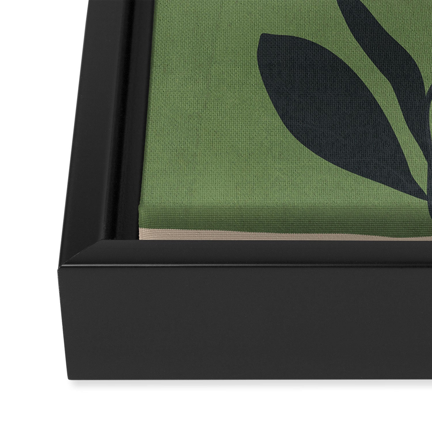 Minimal Abstract Plant Growth Framed Canvas Print Gallery Image 3