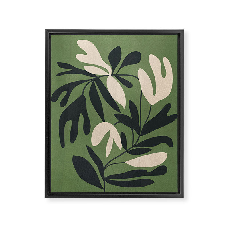 Minimal Abstract Plant Growth Framed Canvas Print Gallery Image 6