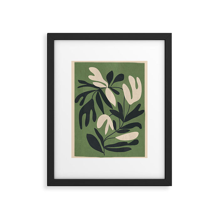 Minimal Abstract Plant Growth Framed Art Print Gallery Image 1