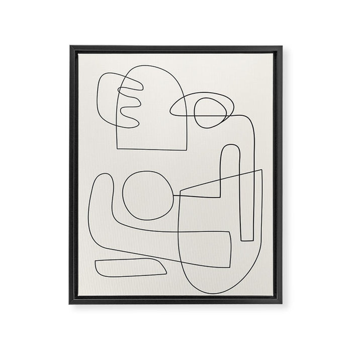 Minimal Abstract Shapes 02 Framed Canvas Print Gallery Image 1