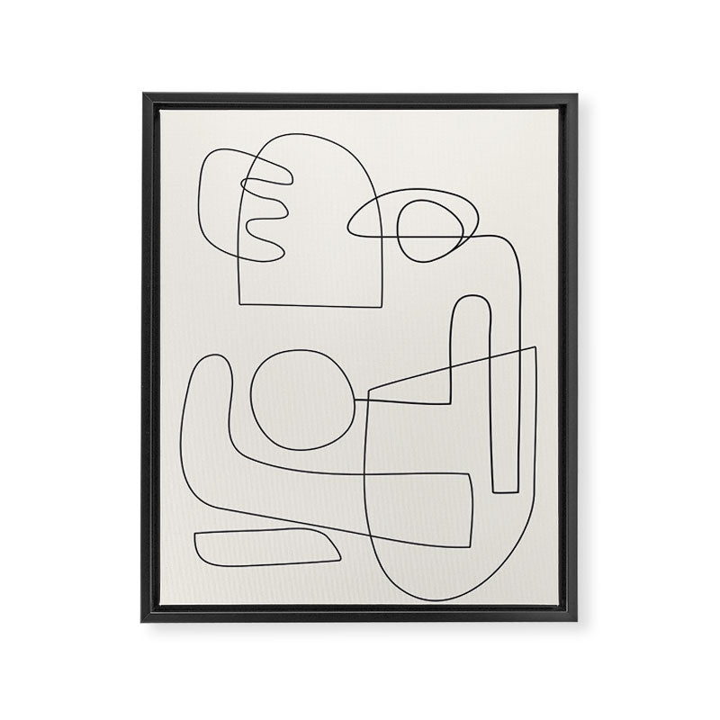 Minimal Abstract Shapes 02 Framed Canvas Print Gallery Image 6