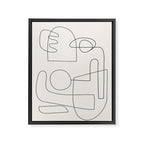 Minimal Abstract Shapes 02 Framed Canvas Print Gallery Image 6