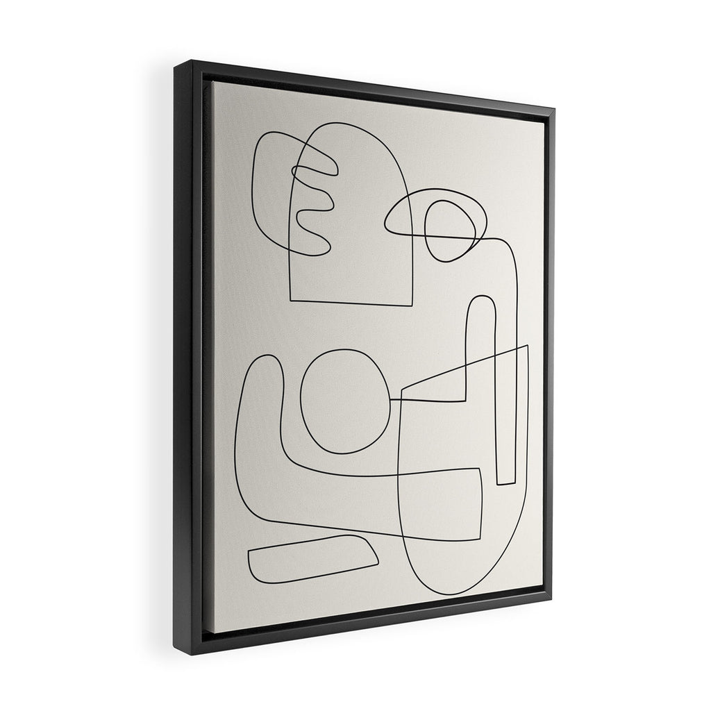 Minimal Abstract Shapes 02 Framed Canvas Print Gallery Image 2