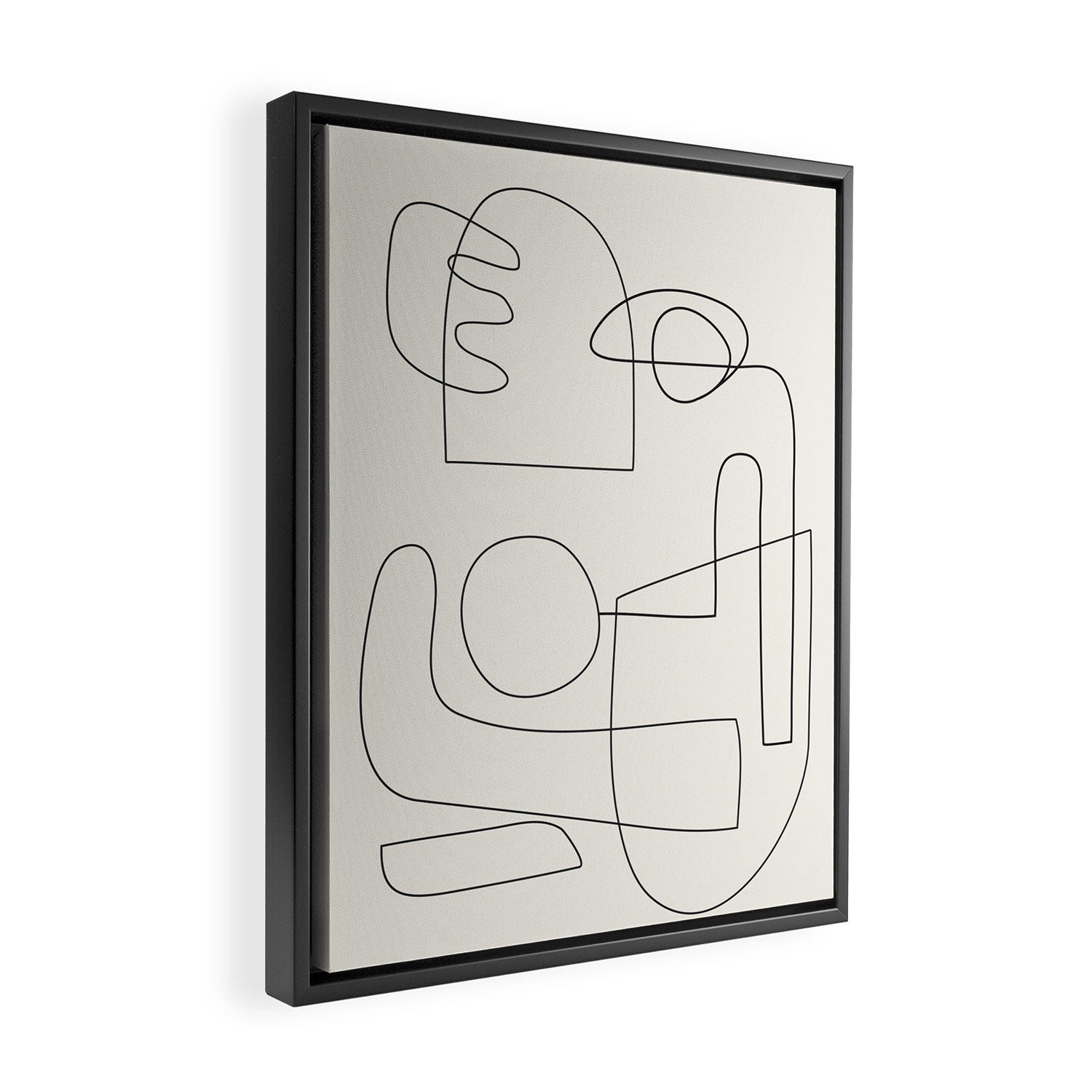 Minimal Abstract Shapes 02 Framed Canvas Print Gallery Image 2