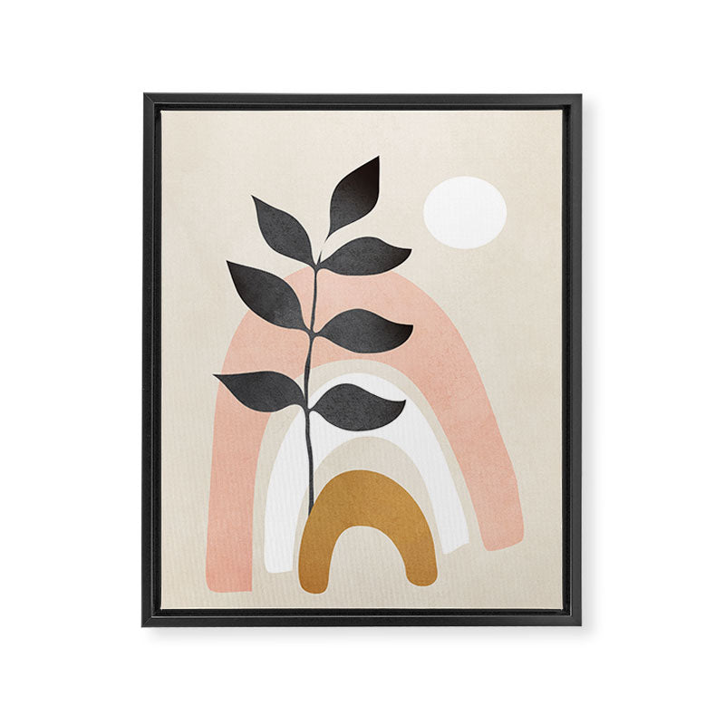 Minimal Abstract Shapes 16 Framed Canvas Print Gallery Image 8
