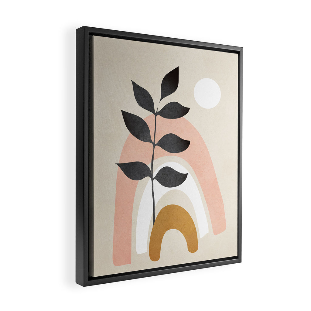 Minimal Abstract Shapes 16 Framed Canvas Print Gallery Image 2