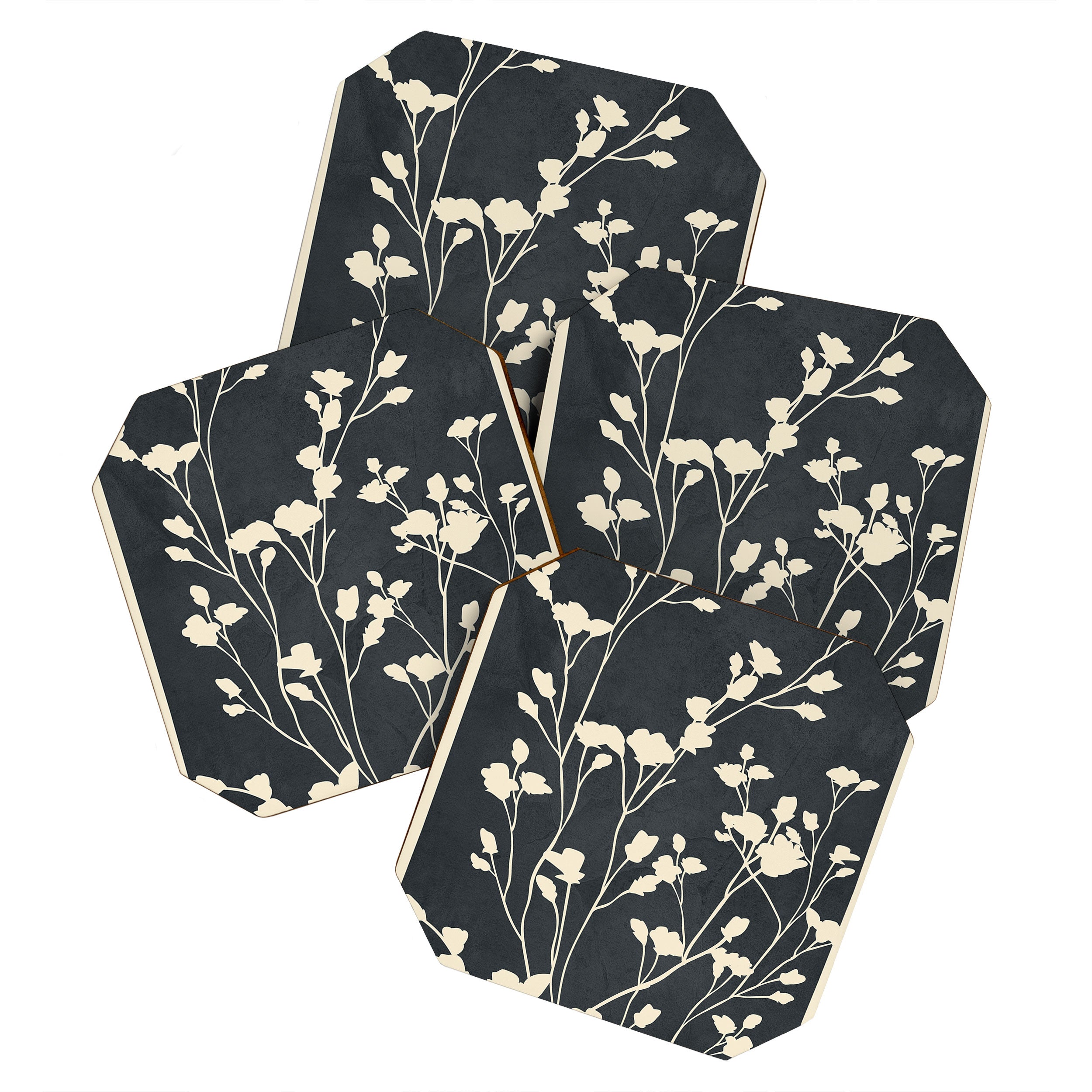 Minimal Branches Art 3 Coaster Gallery Image 1