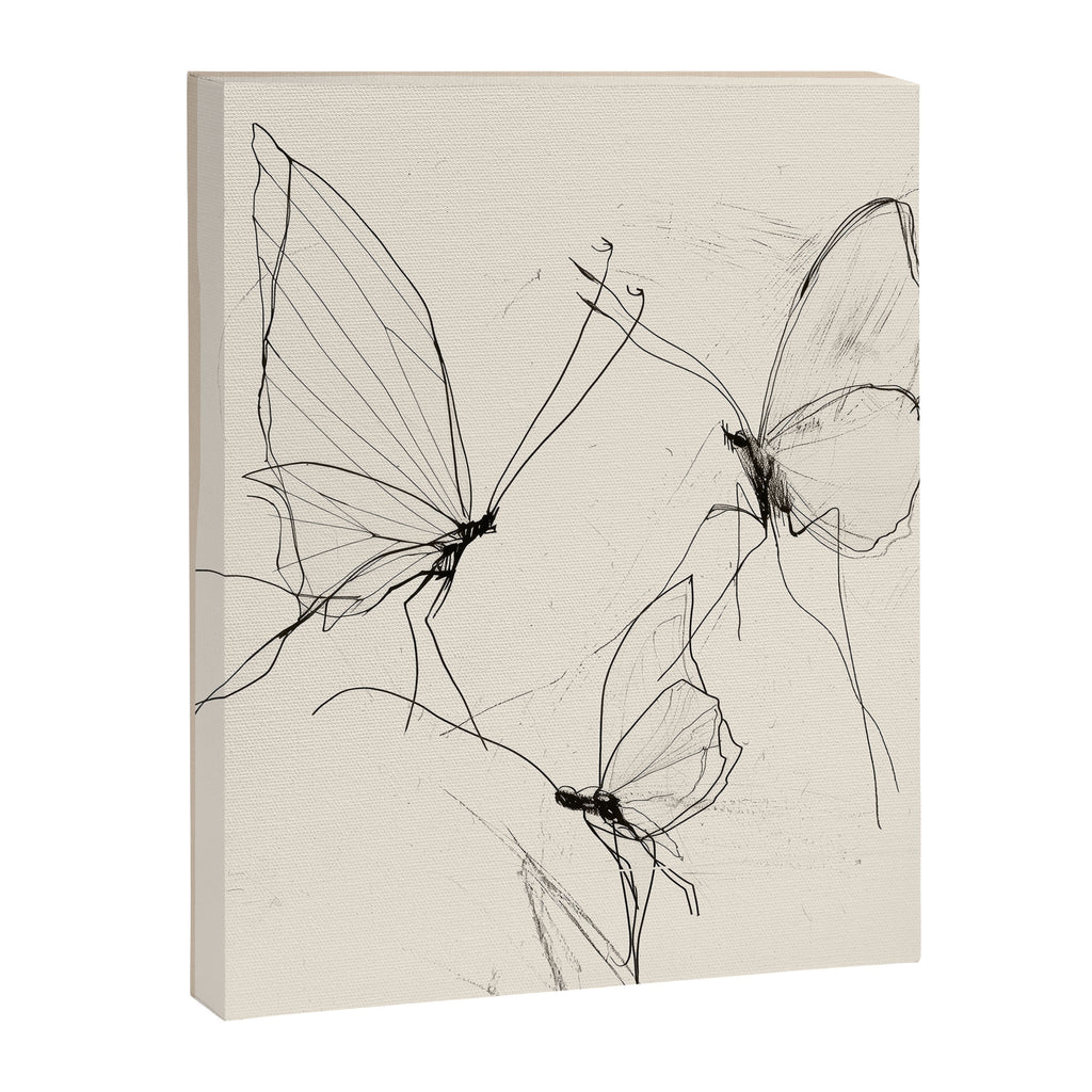 Minimal Butterfly Sketch Canvas Print Gallery Image 6